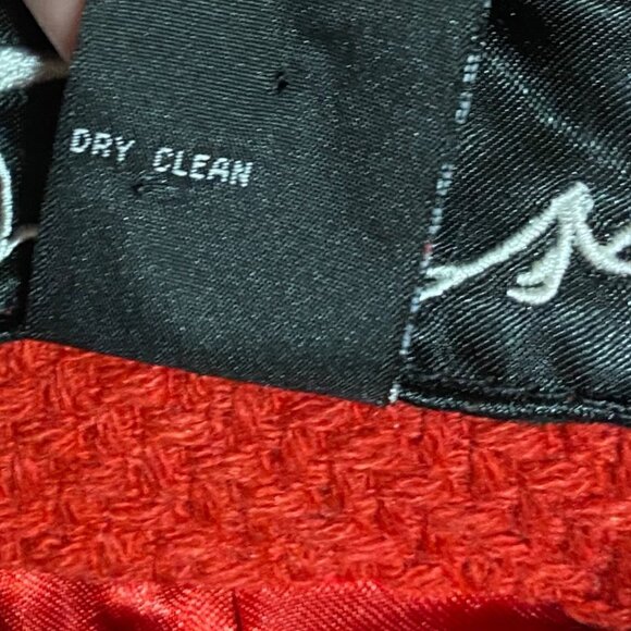 Retro Double Breasted Womens Big Button Jacket Coat M Red Bold Color Preppy Wool - Picture 11 of 11